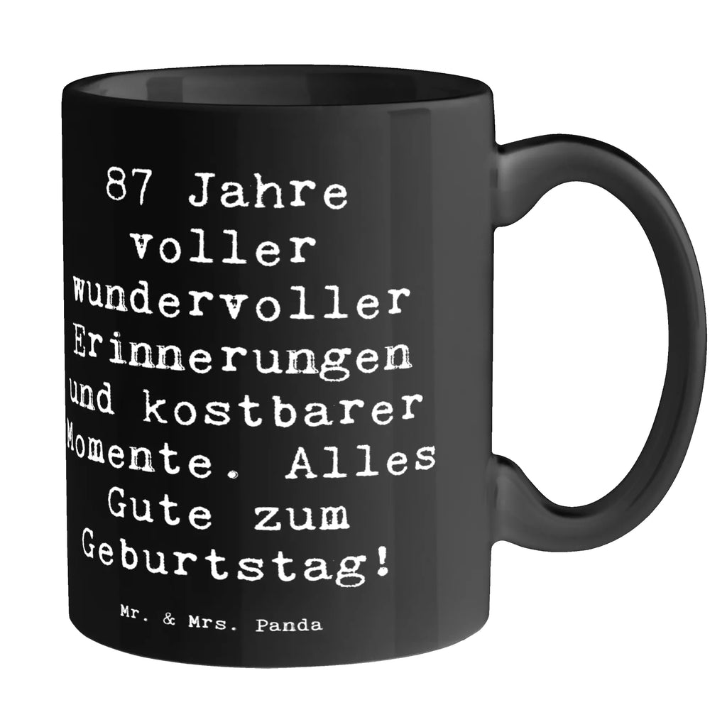 Tasse Spruch 87. Geburtstag Freude Tasse mit Zitaten, Bürotasse, Porzellantasse, Tasse mit Motiven, Geschenktasse, Tasse, Kaffeetasse, Teetasse, Keramiktasse, Geburtstag, Geburtstagsgeschenk, Geschenk