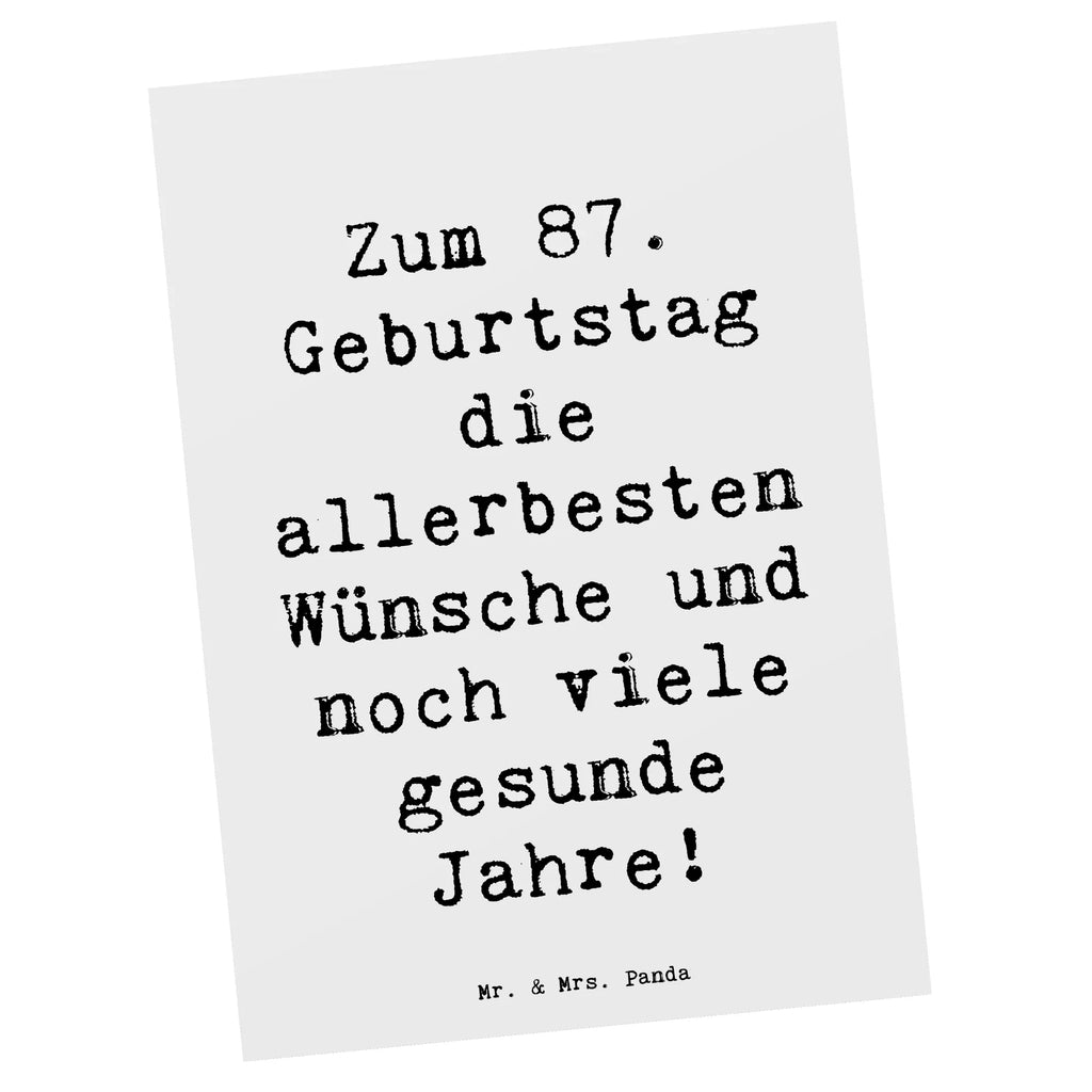 Postcard Saying Zum 87. Geburtstag die allerbesten Wünsche und noch viele gesunde Jahre! Einladungskarte, Karte, Postkarte, Grußkarte, Einladung, Ansichtskarten, Geschenkkarte, Ansichtskarte, Einladung Geburtstag, Einladungskarten Geburtstag, Geburtstagskarte, Dankeskarte, Geburtstag, Geburtstagsgeschenk, Geschenk