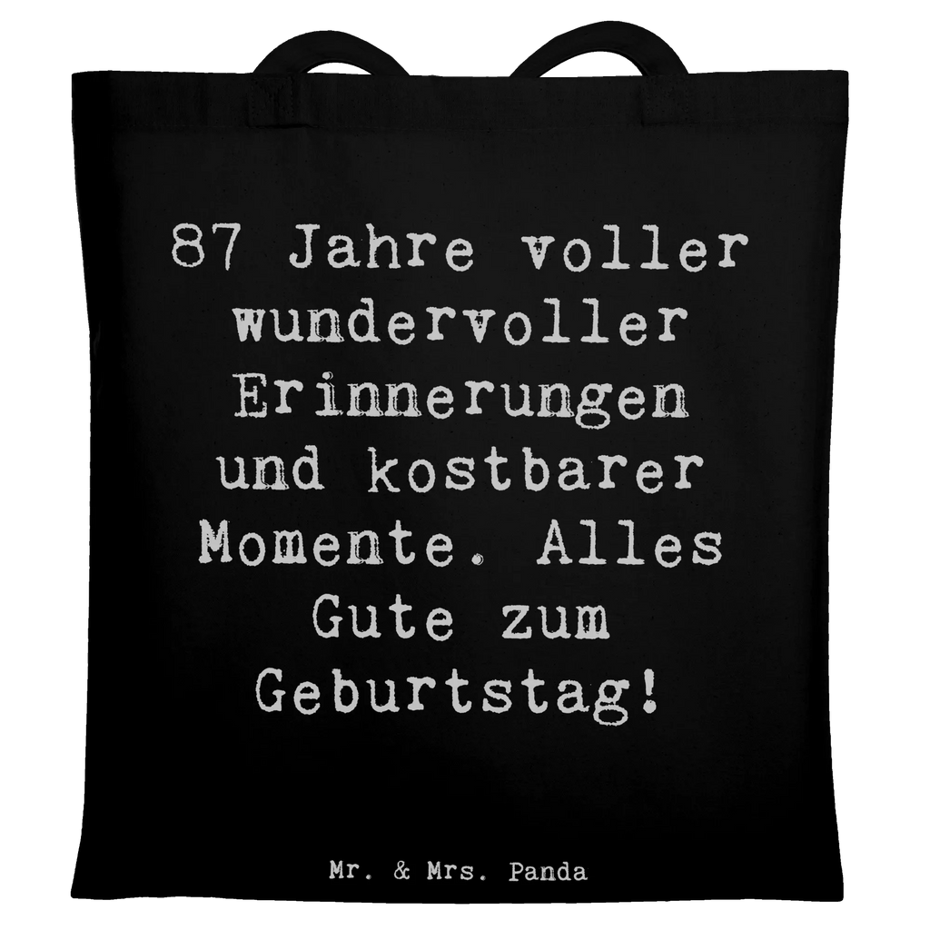 Tragetasche Spruch 87. Geburtstag Freude Beuteltasche, Beutel, Einkaufstasche, Jutebeutel, Stoffbeutel, Tasche, Shopper, Umhängetasche, Strandtasche, Schultertasche, Stofftasche, Tragetasche, Badetasche, Jutetasche, Einkaufstüte, Laptoptasche, Geburtstag, Geburtstagsgeschenk, Geschenk