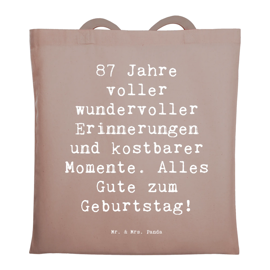 Tragetasche Spruch 87. Geburtstag Freude Beuteltasche, Beutel, Einkaufstasche, Jutebeutel, Stoffbeutel, Tasche, Shopper, Umhängetasche, Strandtasche, Schultertasche, Stofftasche, Tragetasche, Badetasche, Jutetasche, Einkaufstüte, Laptoptasche, Geburtstag, Geburtstagsgeschenk, Geschenk