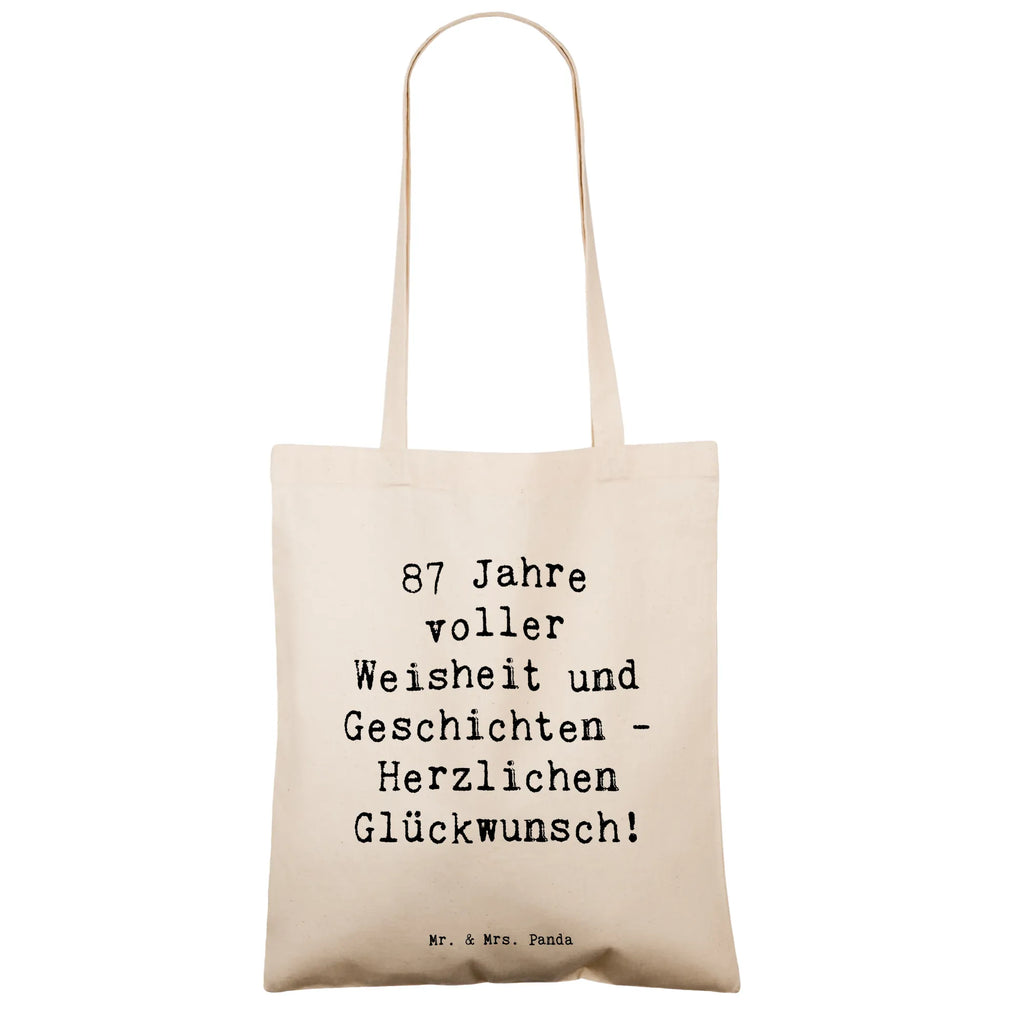 Tragetasche Spruch 87. Geburtstag Weisheit Beuteltasche, Beutel, Einkaufstasche, Jutebeutel, Stoffbeutel, Tasche, Shopper, Umhängetasche, Strandtasche, Schultertasche, Stofftasche, Tragetasche, Badetasche, Jutetasche, Einkaufstüte, Laptoptasche, Geburtstag, Geburtstagsgeschenk, Geschenk