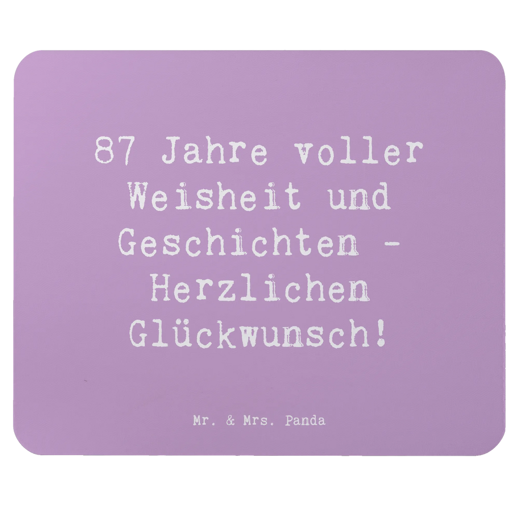 Mouse mat Saying 87 Jahre voller Weisheit und Geschichten - Herzlichen Glückwunsch! Büroausstattung, Arbeitszimmer, Mauspad, Mousepad, PC Zubehör, Einzigartiges Mauspad, Computer zubehör, Mausunterlage, Mauspad Büro, Designer Mauspad, Geburtstag, Geburtstagsgeschenk, Geschenk