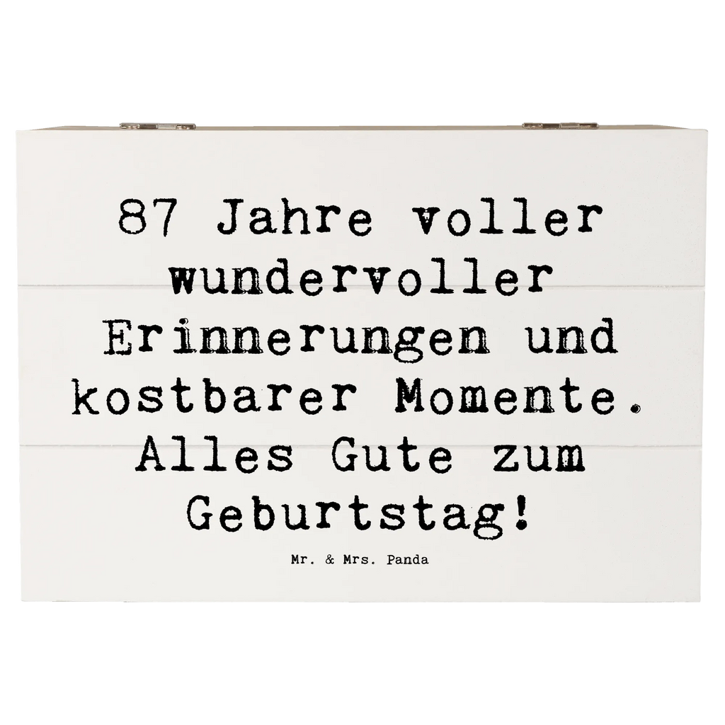 Holzkiste Spruch 87. Geburtstag Freude Erinnerungskiste, Schatulle, Erinnerungsbox, Holzkiste, Schatzkiste, Aufbewahrungsbox, Dekokiste, Truhe, Geschenkbox, Geschenkdose, XXL, Kiste, Geburtstag, Geburtstagsgeschenk, Geschenk
