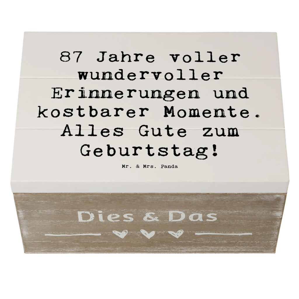 Holzkiste Spruch 87. Geburtstag Freude Erinnerungskiste, Schatulle, Erinnerungsbox, Holzkiste, Schatzkiste, Aufbewahrungsbox, Dekokiste, Truhe, Geschenkbox, Geschenkdose, XXL, Kiste, Geburtstag, Geburtstagsgeschenk, Geschenk