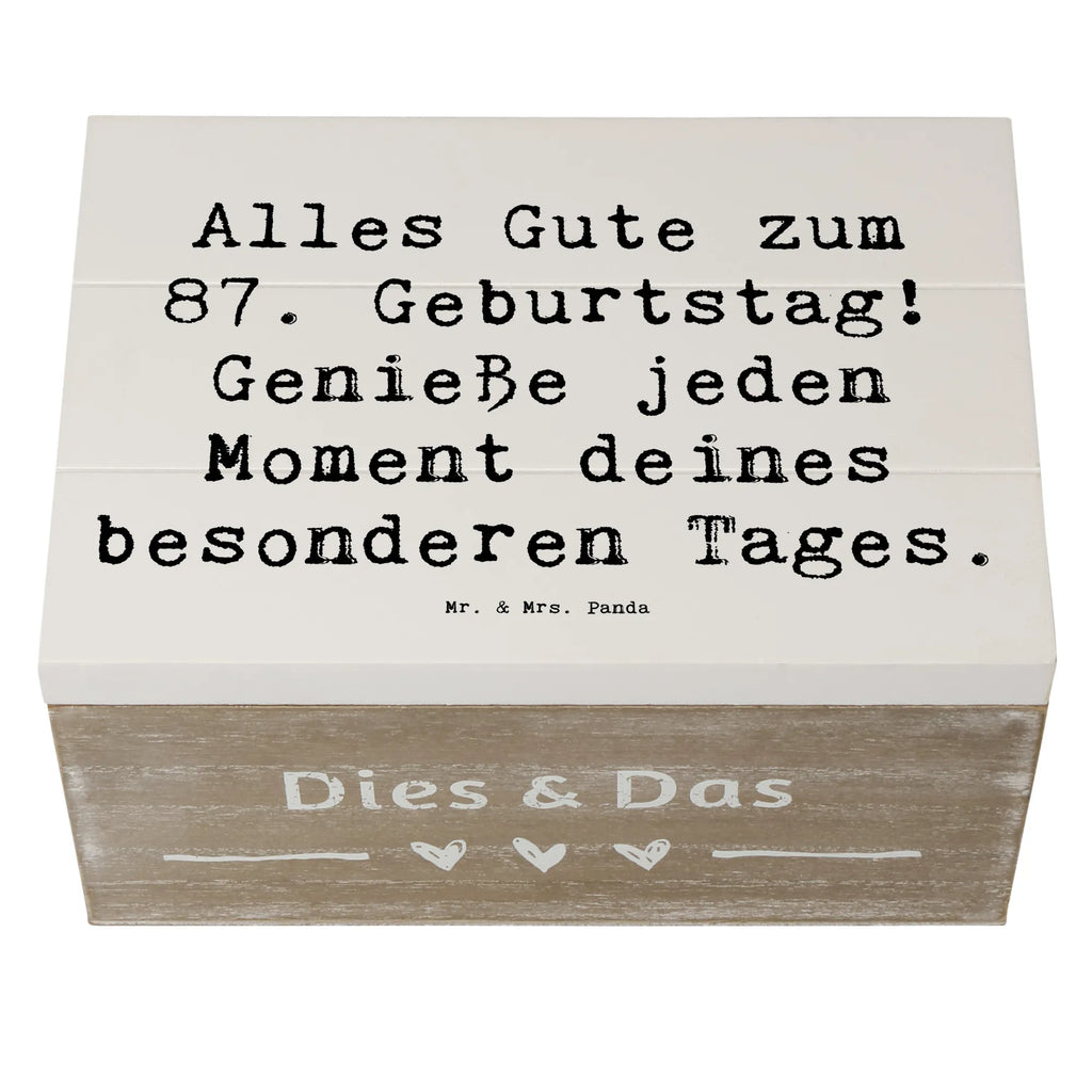 Holzkiste Spruch 87. Geburtstag Truhe, Schatzkiste, XXL, Kiste, Holzkiste, Erinnerungsbox, Schatulle, Geschenkbox, Geschenkdose, Dekokiste, Aufbewahrungsbox, Erinnerungskiste, Geburtstag, Geburtstagsgeschenk, Geschenk