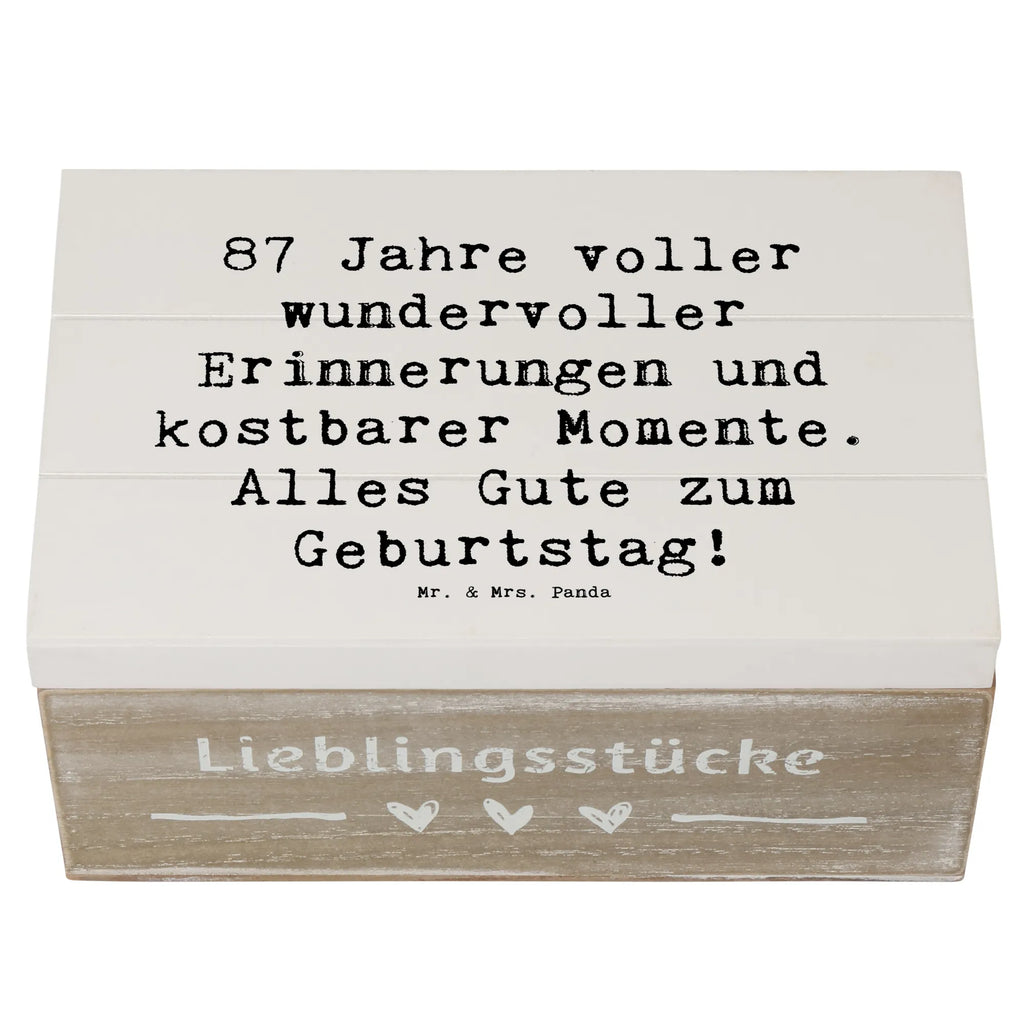 Holzkiste Spruch 87. Geburtstag Freude Erinnerungskiste, Schatulle, Erinnerungsbox, Holzkiste, Schatzkiste, Aufbewahrungsbox, Dekokiste, Truhe, Geschenkbox, Geschenkdose, XXL, Kiste, Geburtstag, Geburtstagsgeschenk, Geschenk