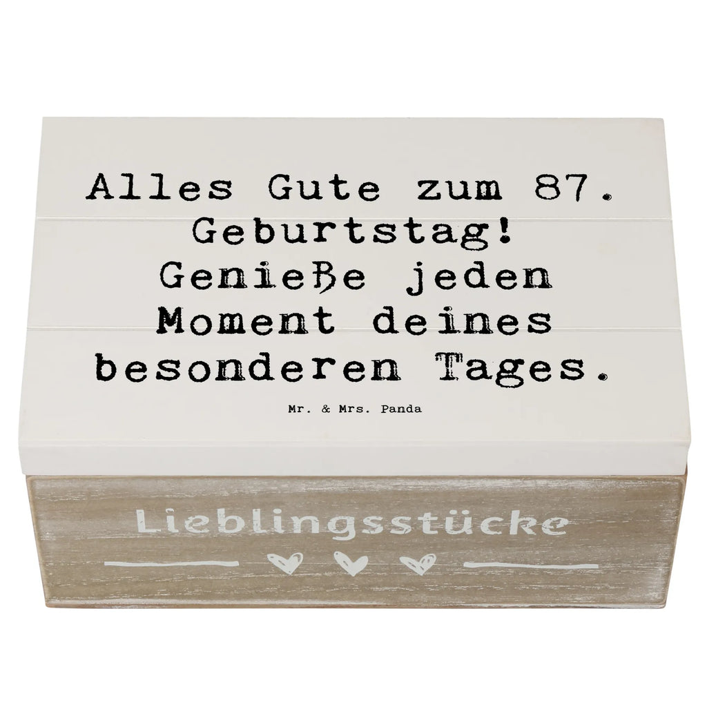 Holzkiste Spruch 87. Geburtstag Truhe, Schatzkiste, XXL, Kiste, Holzkiste, Erinnerungsbox, Schatulle, Geschenkbox, Geschenkdose, Dekokiste, Aufbewahrungsbox, Erinnerungskiste, Geburtstag, Geburtstagsgeschenk, Geschenk