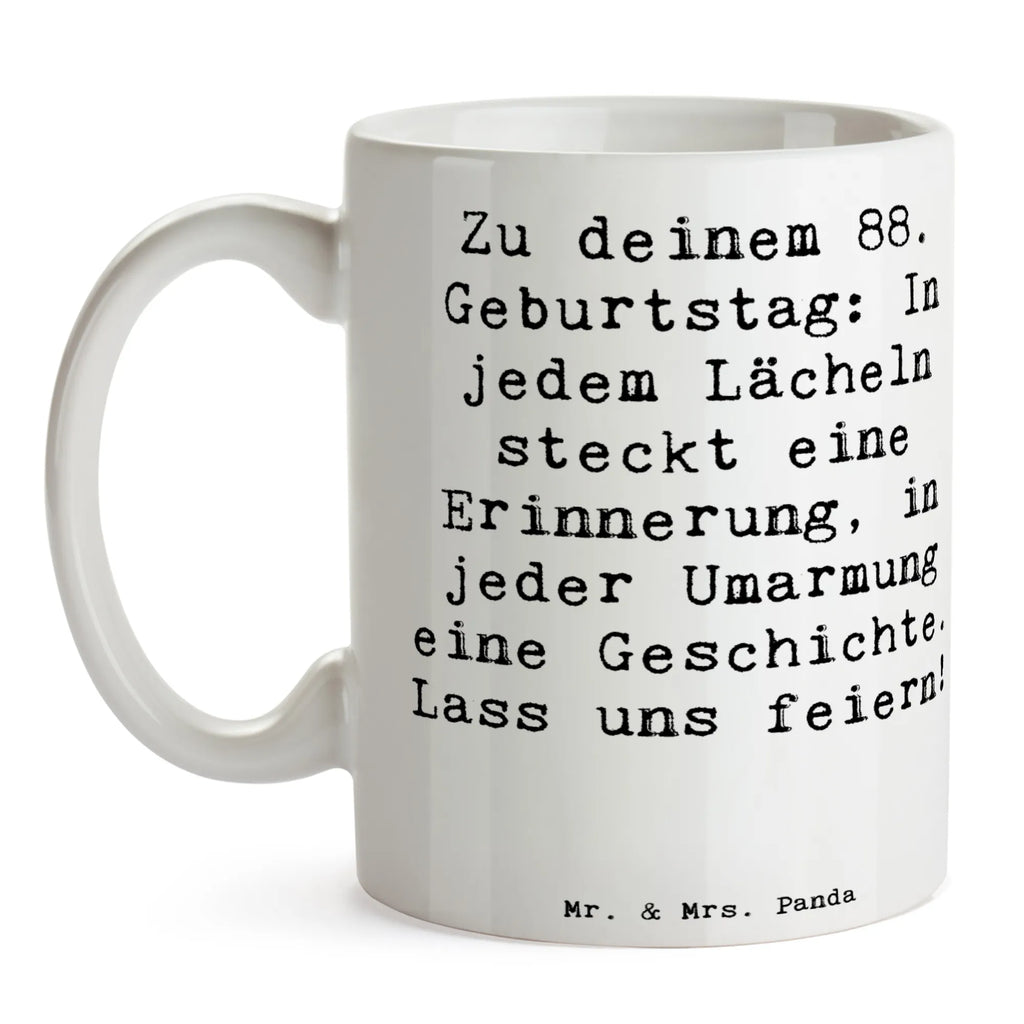 Tasse Spruch 88 Geburtstag Tasse mit Zitaten, Porzellantasse, Bürotasse, Keramiktasse, Tasse mit Motiven, Geschenktasse, Teetasse, Tasse, Kaffeetasse, Geburtstag, Geburtstagsgeschenk, Geschenk