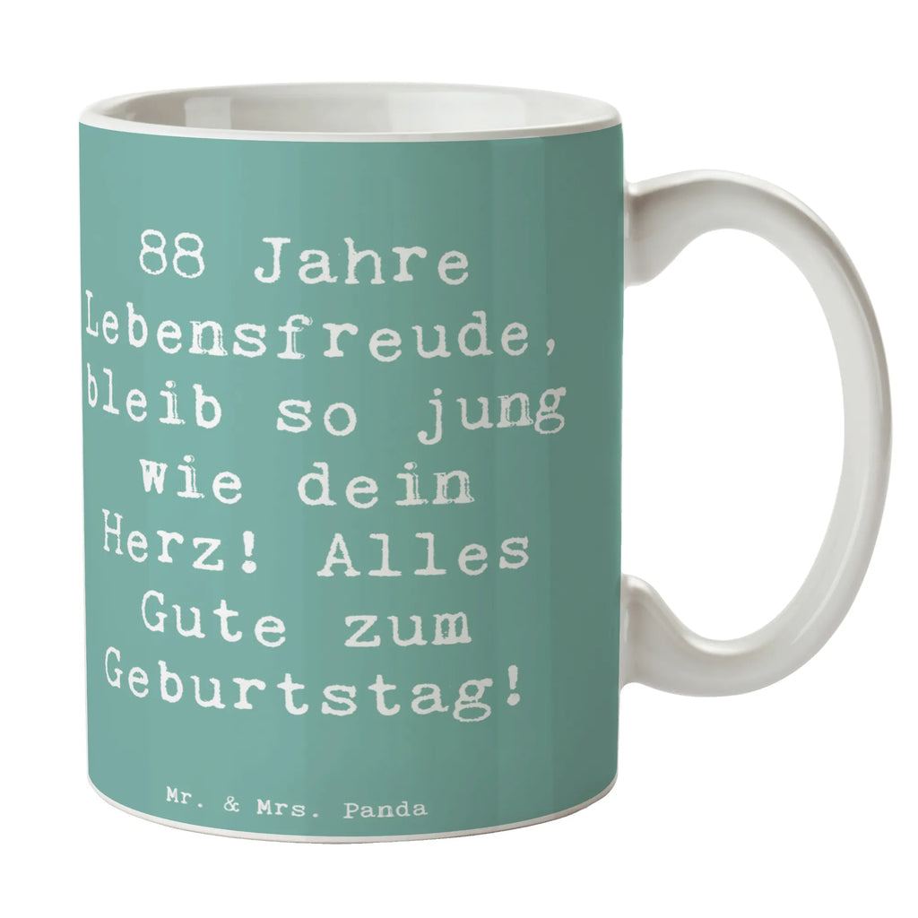 Tasse Spruch 88. Geburtstag Jubel Teetasse, Tasse, Keramiktasse, Geschenktasse, Porzellantasse, Tasse mit Motiven, Tasse mit Zitaten, Kaffeetasse, Bürotasse, Geburtstag, Geburtstagsgeschenk, Geschenk