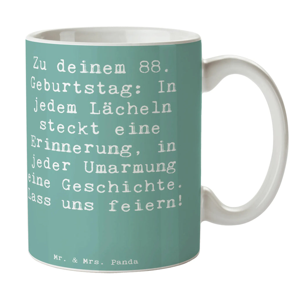 Tasse Spruch 88 Geburtstag Tasse mit Zitaten, Porzellantasse, Bürotasse, Keramiktasse, Tasse mit Motiven, Geschenktasse, Teetasse, Tasse, Kaffeetasse, Geburtstag, Geburtstagsgeschenk, Geschenk