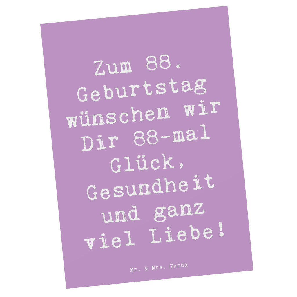 Postcard Saying Zum 88. Geburtstag wünschen wir Dir 88-mal Glück, Gesundheit und ganz viel Liebe! Grußkarte, Dankeskarte, Einladung, Ansichtskarten, Geburtstagskarte, Einladungskarte, Ansichtskarte, Postkarte, Geschenkkarte, Einladungskarten Geburtstag, Einladung Geburtstag, Karte, Geburtstag, Geburtstagsgeschenk, Geschenk