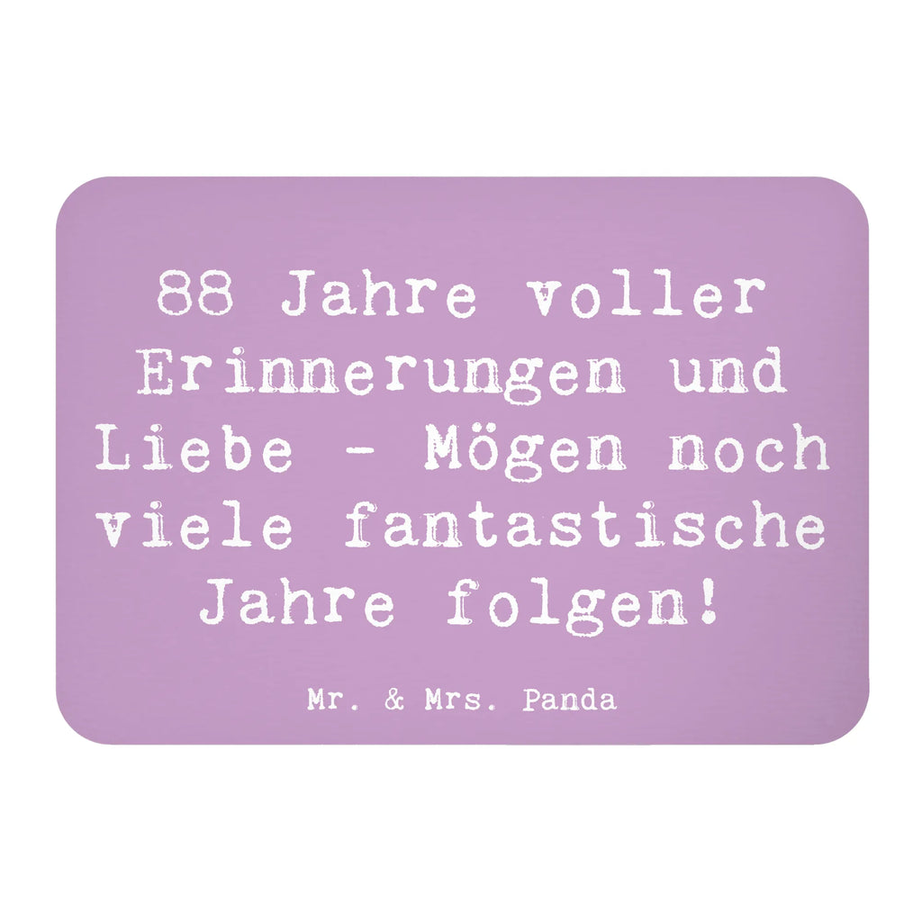 Magnet Saying 88 Jahre voller Erinnerungen und Liebe - Mögen noch viele fantastische Jahre folgen! Notiz Magnet, Souvenir Magnet, Kühlschrank Dekoration, Pinnwandmagnet, Dekomagnet, Whiteboard Magnet, Kühlschrankmagnet, Motivmagnete, Geburtstag, Geburtstagsgeschenk, Geschenk