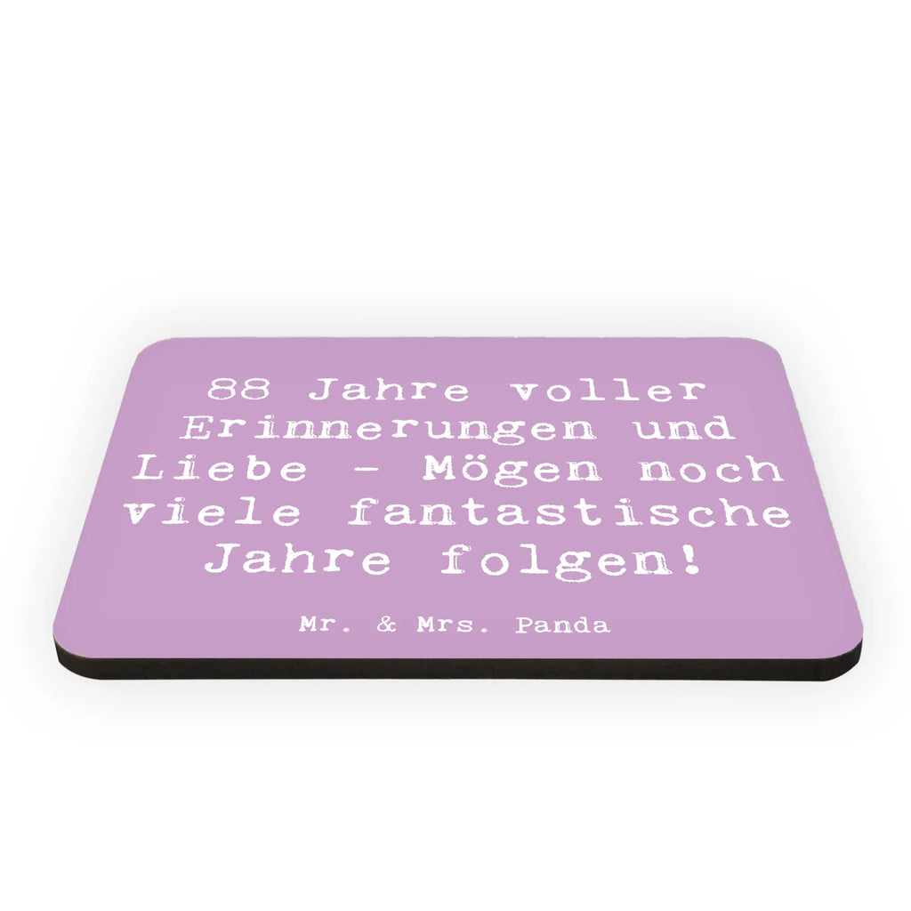 Magnet Saying 88 Jahre voller Erinnerungen und Liebe - Mögen noch viele fantastische Jahre folgen! Notiz Magnet, Souvenir Magnet, Kühlschrank Dekoration, Pinnwandmagnet, Dekomagnet, Whiteboard Magnet, Kühlschrankmagnet, Motivmagnete, Geburtstag, Geburtstagsgeschenk, Geschenk
