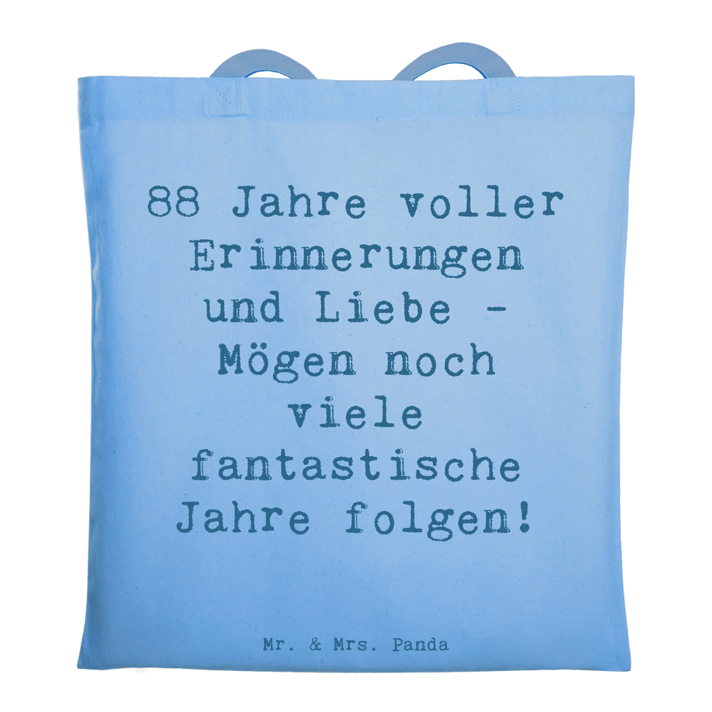 Tote bag Saying 88 Jahre voller Erinnerungen und Liebe - Mögen noch viele fantastische Jahre folgen! Beuteltasche, Beutel, Einkaufstasche, Jutebeutel, Stoffbeutel, Tasche, Shopper, Umhängetasche, Strandtasche, Schultertasche, Stofftasche, Tragetasche, Badetasche, Jutetasche, Einkaufstüte, Laptoptasche, Geburtstag, Geburtstagsgeschenk, Geschenk