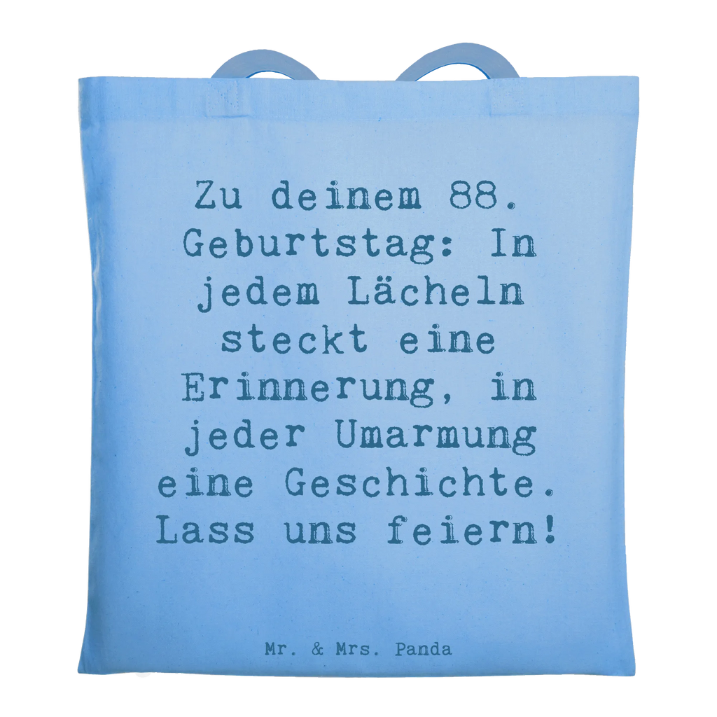 Tragetasche Spruch 88 Geburtstag Beuteltasche, Beutel, Einkaufstasche, Jutebeutel, Stoffbeutel, Tasche, Shopper, Umhängetasche, Strandtasche, Schultertasche, Stofftasche, Tragetasche, Badetasche, Jutetasche, Einkaufstüte, Laptoptasche, Geburtstag, Geburtstagsgeschenk, Geschenk