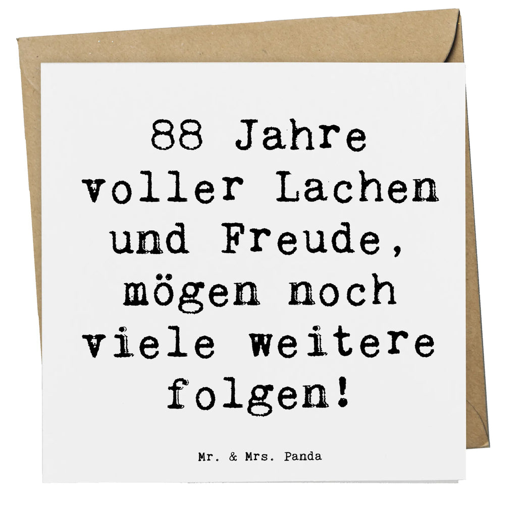 Deluxe Card Saying 88 Jahre voller Lachen und Freude, mögen noch viele weitere folgen! Karte, Grußkarte, Hochwertige Klappkarte, Einladungskarte, Geburtstagskarte, Glückwunschkarte, Hochwertige Grußkarte, Klappkarte, Hochzeitskarte, Geburtstag, Geburtstagsgeschenk, Geschenk