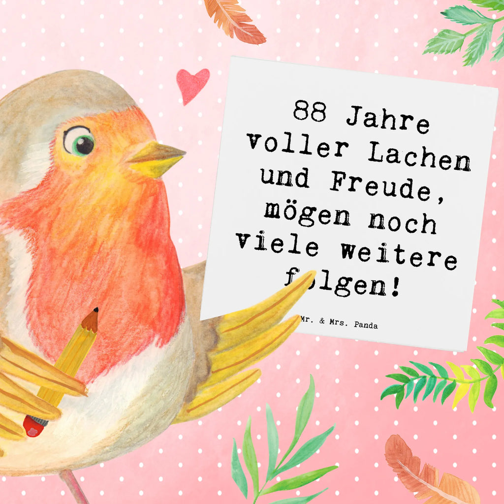 Deluxe Card Saying 88 Jahre voller Lachen und Freude, mögen noch viele weitere folgen! Karte, Grußkarte, Hochwertige Klappkarte, Einladungskarte, Geburtstagskarte, Glückwunschkarte, Hochwertige Grußkarte, Klappkarte, Hochzeitskarte, Geburtstag, Geburtstagsgeschenk, Geschenk
