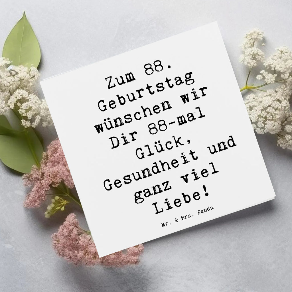 Deluxe Karte Spruch 88. Geburtstag Glückwünsche Hochwertige Klappkarte, Karte, Hochwertige Grußkarte, Einladungskarte, Grußkarte, Glückwunschkarte, Hochzeitskarte, Klappkarte, Geburtstagskarte, Geburtstag, Geburtstagsgeschenk, Geschenk