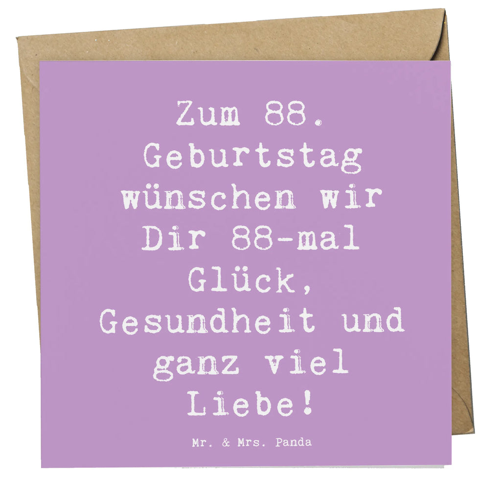 Deluxe Karte Spruch 88. Geburtstag Glückwünsche Hochwertige Klappkarte, Karte, Hochwertige Grußkarte, Einladungskarte, Grußkarte, Glückwunschkarte, Hochzeitskarte, Klappkarte, Geburtstagskarte, Geburtstag, Geburtstagsgeschenk, Geschenk