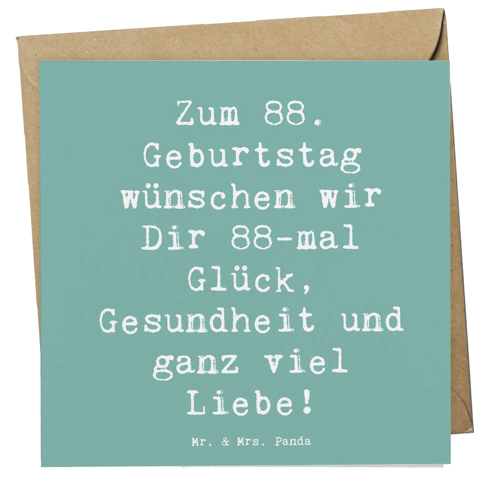 Deluxe Karte Spruch 88. Geburtstag Glückwünsche Hochwertige Klappkarte, Karte, Hochwertige Grußkarte, Einladungskarte, Grußkarte, Glückwunschkarte, Hochzeitskarte, Klappkarte, Geburtstagskarte, Geburtstag, Geburtstagsgeschenk, Geschenk