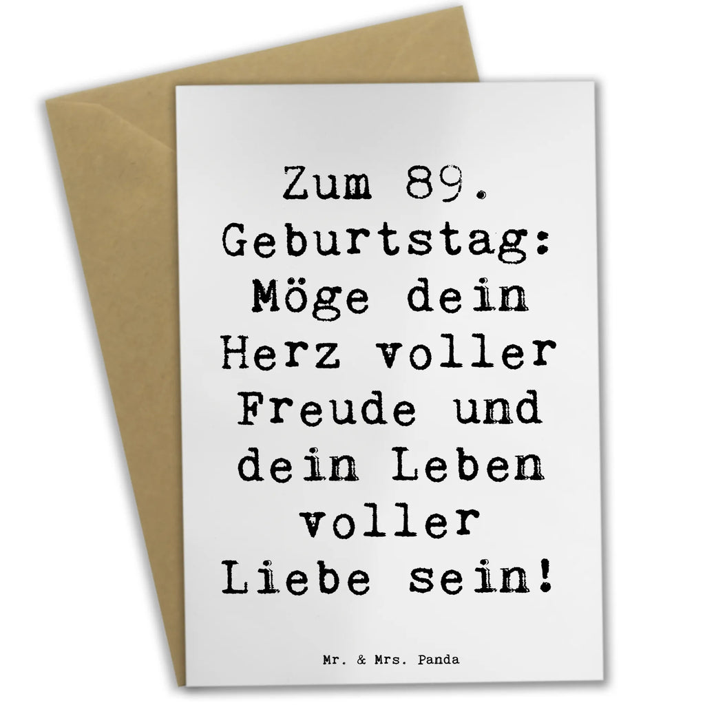 Grußkarte Spruch 89. Geburtstag Freude Glückwunschkarte, Grußkarte, Klappkarte, Geburtstagskarte, Ansichtskarten, Hochzeitskarte, Karte, Einladungskarte, Geburtstag, Geburtstagsgeschenk, Geschenk