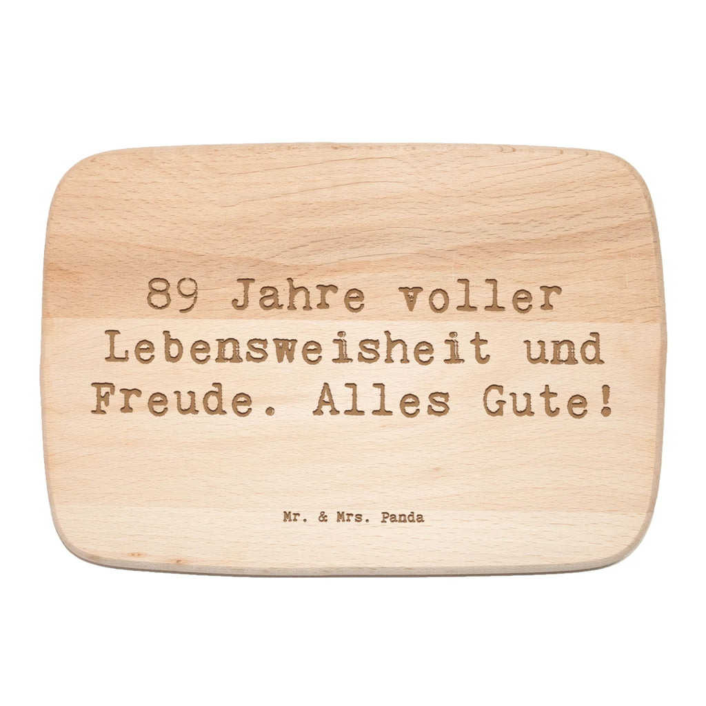 Śniadaniowa deska Przysłowie 89 Jahre voller Lebensweisheit und Freude. Alles Gute! Urodziny, prezent urodzinowy, prezent