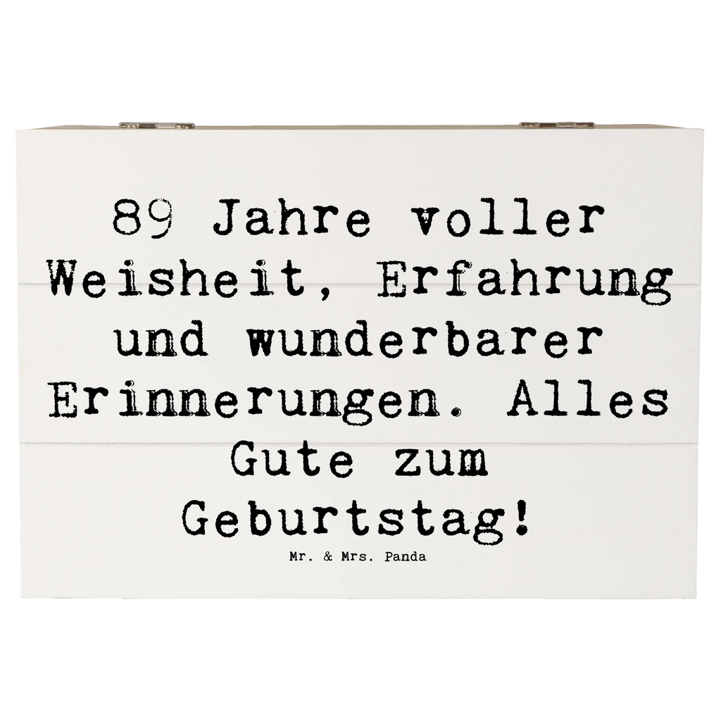 Holzkiste Spruch 89. Geburtstag Erinnerungsbox, Dekokiste, XXL, Truhe, Schatzkiste, Schatulle, Aufbewahrungsbox, Geschenkbox, Erinnerungskiste, Kiste, Holzkiste, Geschenkdose, Geburtstag, Geburtstagsgeschenk, Geschenk