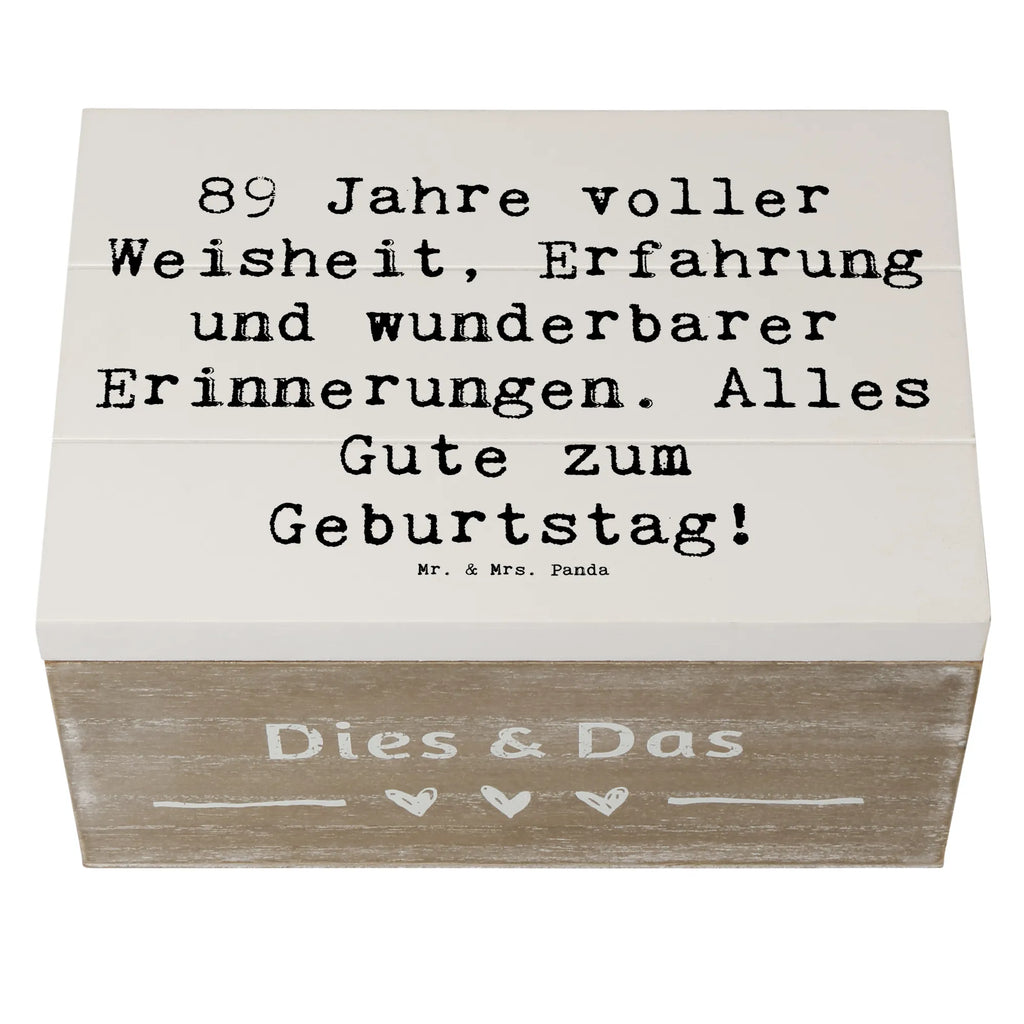 Holzkiste Spruch 89. Geburtstag Erinnerungsbox, Dekokiste, XXL, Truhe, Schatzkiste, Schatulle, Aufbewahrungsbox, Geschenkbox, Erinnerungskiste, Kiste, Holzkiste, Geschenkdose, Geburtstag, Geburtstagsgeschenk, Geschenk
