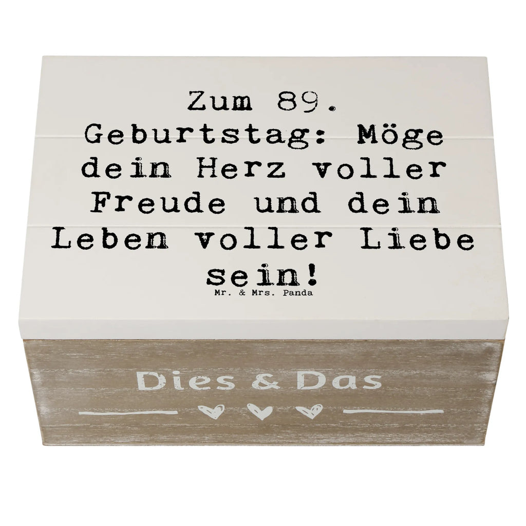 Holzkiste Spruch 89. Geburtstag Freude Kiste, Aufbewahrungsbox, Erinnerungskiste, Dekokiste, XXL, Holzkiste, Geschenkdose, Truhe, Schatulle, Schatzkiste, Geschenkbox, Erinnerungsbox, Geburtstag, Geburtstagsgeschenk, Geschenk