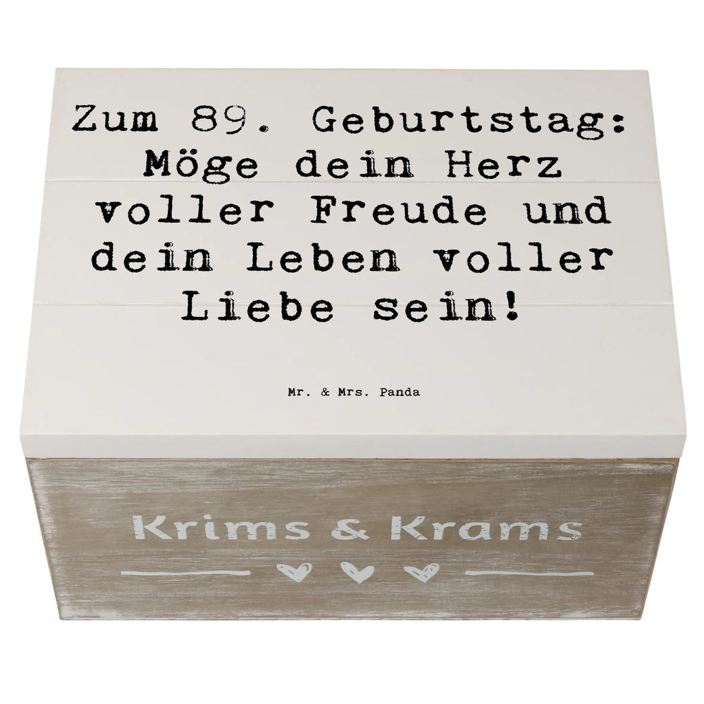 Holzkiste Spruch 89. Geburtstag Freude Kiste, Aufbewahrungsbox, Erinnerungskiste, Dekokiste, XXL, Holzkiste, Geschenkdose, Truhe, Schatulle, Schatzkiste, Geschenkbox, Erinnerungsbox, Geburtstag, Geburtstagsgeschenk, Geschenk