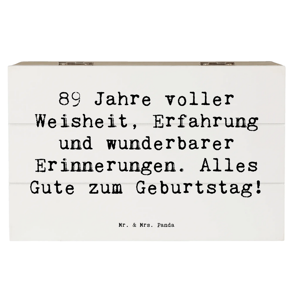 Holzkiste Spruch 89. Geburtstag Erinnerungsbox, Dekokiste, XXL, Truhe, Schatzkiste, Schatulle, Aufbewahrungsbox, Geschenkbox, Erinnerungskiste, Kiste, Holzkiste, Geschenkdose, Geburtstag, Geburtstagsgeschenk, Geschenk