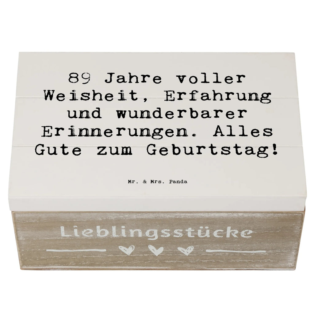Holzkiste Spruch 89. Geburtstag Erinnerungsbox, Dekokiste, XXL, Truhe, Schatzkiste, Schatulle, Aufbewahrungsbox, Geschenkbox, Erinnerungskiste, Kiste, Holzkiste, Geschenkdose, Geburtstag, Geburtstagsgeschenk, Geschenk