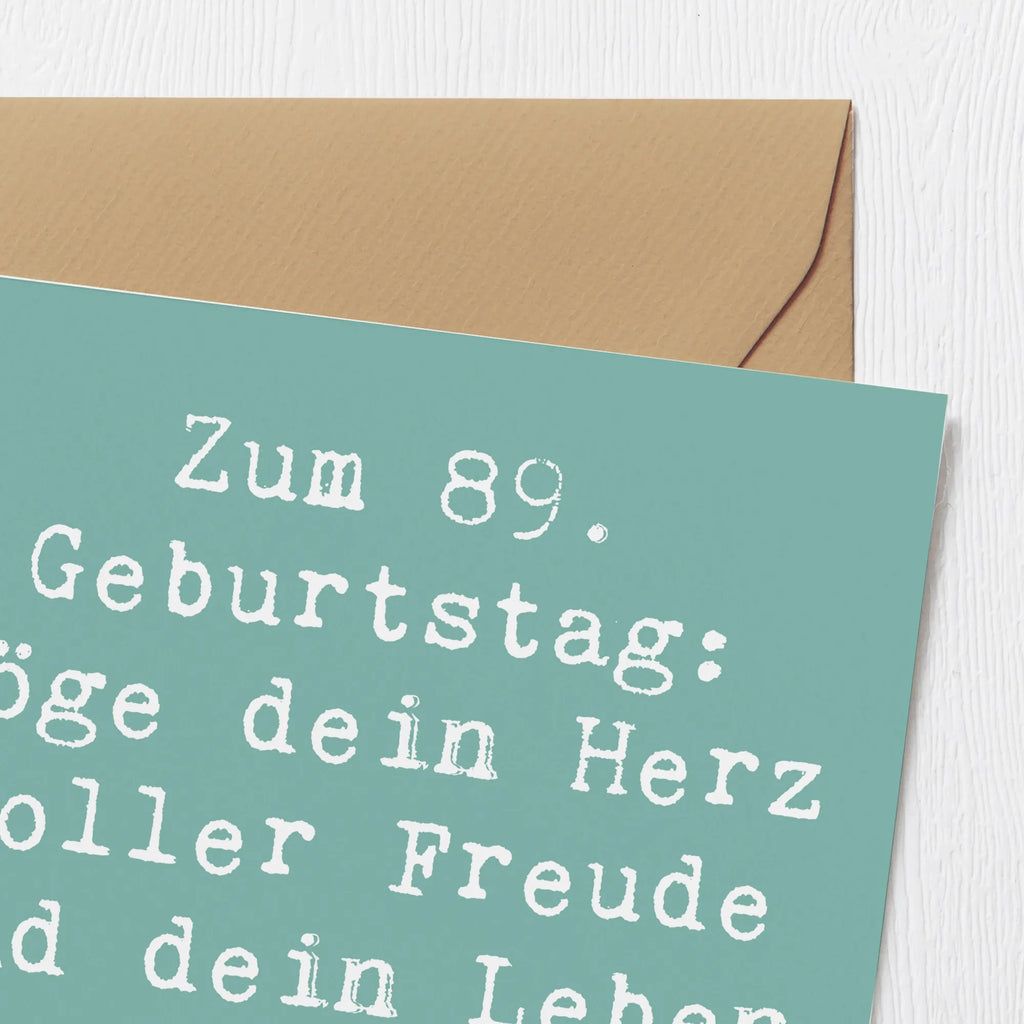 Deluxe Card Saying Zum 89. Geburtstag: Möge dein Herz voller Freude und dein Leben voller Liebe sein! Karte, Einladungskarte, Glückwunschkarte, Hochwertige Klappkarte, Grußkarte, Geburtstagskarte, Hochzeitskarte, Klappkarte, Hochwertige Grußkarte, Geburtstag, Geburtstagsgeschenk, Geschenk
