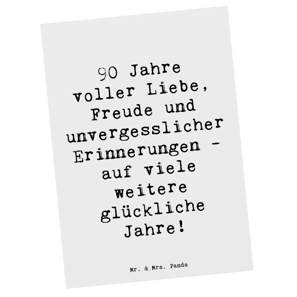 Postcard Saying 90 Jahre voller Liebe, Freude und unvergesslicher Erinnerungen - auf viele weitere glückliche Jahre! Einladung Geburtstag, Geburtstagskarte, Ansichtskarten, Einladungskarte, Postkarte, Einladungskarten Geburtstag, Einladung, Ansichtskarte, Grußkarte, Karte, Geschenkkarte, Dankeskarte, Geburtstag, Geburtstagsgeschenk, Geschenk