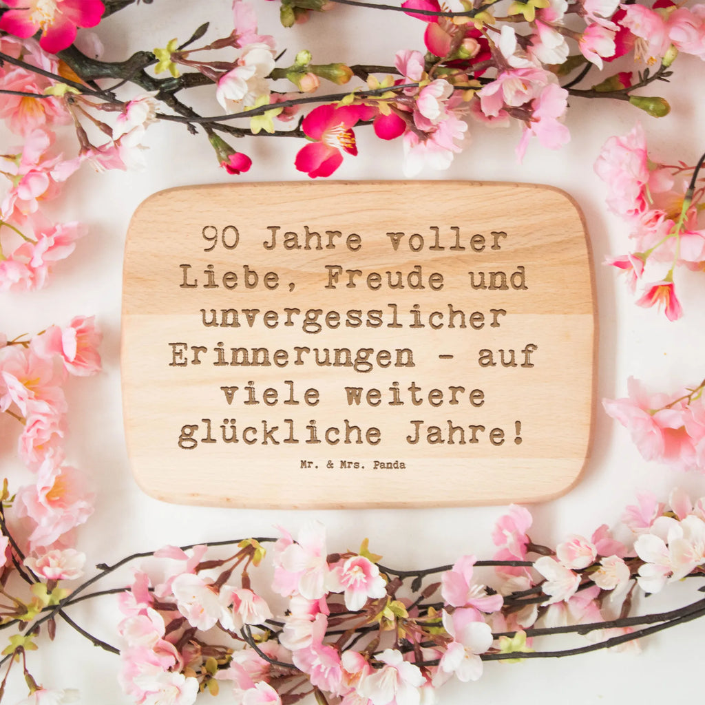 Serving board Saying 90 Jahre voller Liebe, Freude und unvergesslicher Erinnerungen - auf viele weitere glückliche Jahre! Board, breakfast board, cutting board, Birthday, celebration, party, birthday party, friends, family, birthday wish, birthday present, birthday cards, 18th birthday, 30th birthday, 40th, 50th, 60th, 70th, 80th, 90th, 90th., gift ideas, gifts for girlfriend, boyfriend, mom, dad, brother, sister, congratulations, funny, sayings, 1 year, money gifts, guest gifts, gifts online, gift basket, special gifts, unusual gifts, extraordinary gifts, gift package, original gifts, gift items, special birthday gifts