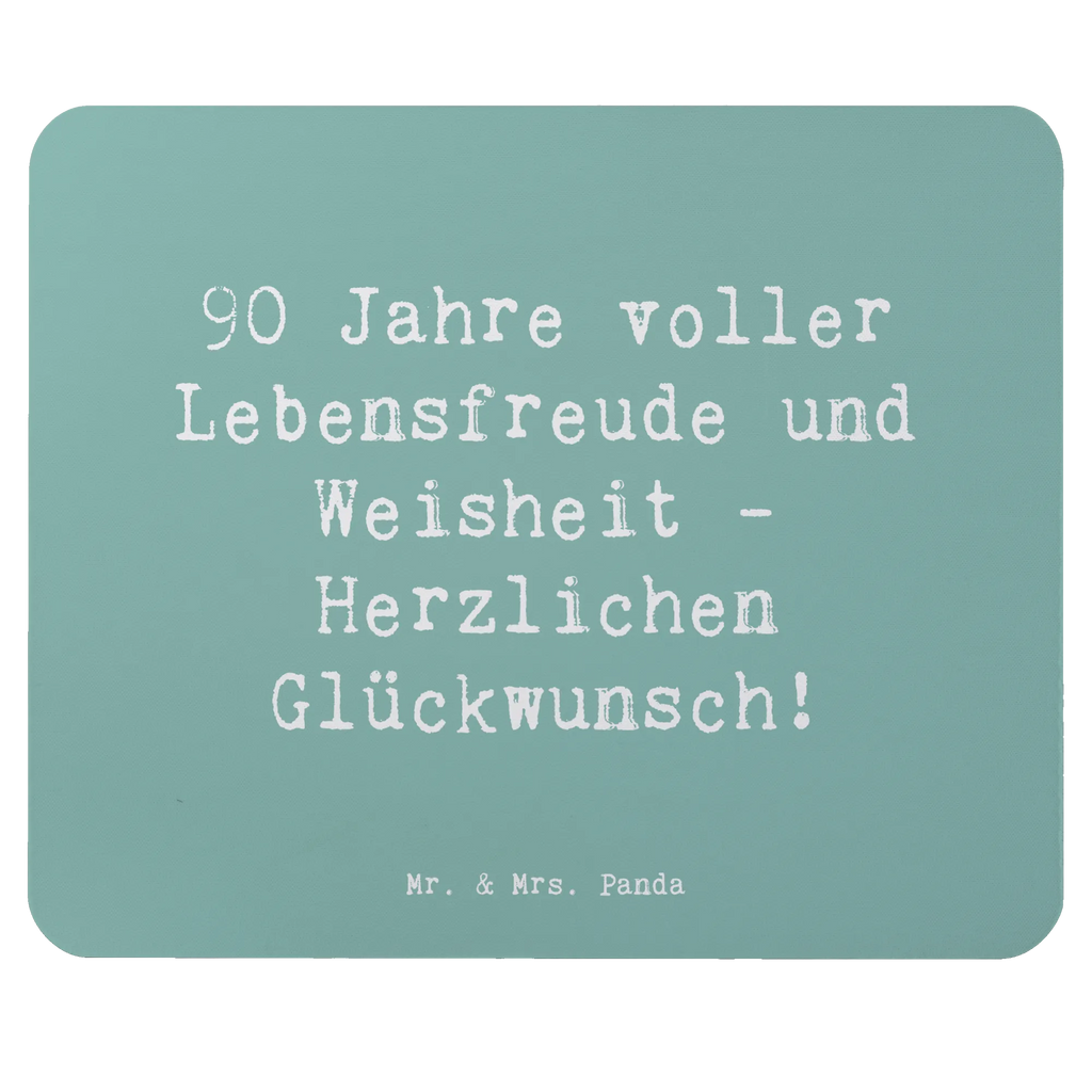 Mouse mat Saying 90 Jahre voller Lebensfreude und Weisheit - Herzlichen Glückwunsch! Arbeitszimmer, PC Zubehör, Büroausstattung, Mauspad Büro, Einzigartiges Mauspad, Computer zubehör, Mausunterlage, Designer Mauspad, Mousepad, Mauspad, Geburtstag, Geburtstagsgeschenk, Geschenk