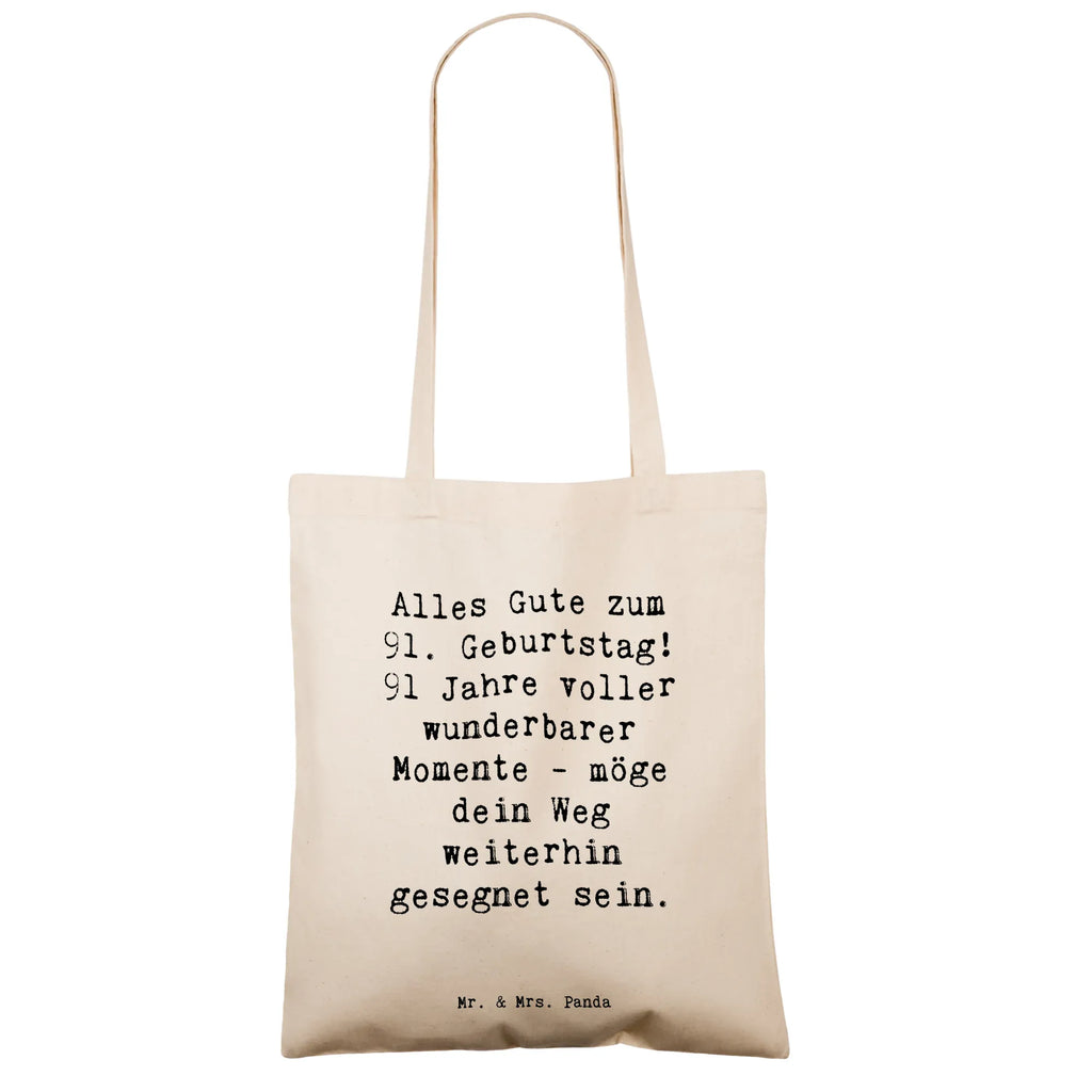 Tragetasche Spruch 91. Geburtstag Segen Beuteltasche, Beutel, Einkaufstasche, Jutebeutel, Stoffbeutel, Tasche, Shopper, Umhängetasche, Strandtasche, Schultertasche, Stofftasche, Tragetasche, Badetasche, Jutetasche, Einkaufstüte, Laptoptasche, Geburtstag, Geburtstagsgeschenk, Geschenk