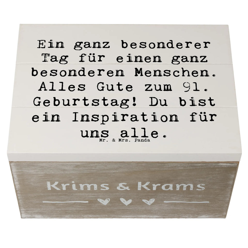 Holzkiste Spruch 91. Geburtstag Geschenkdose, Kiste, XXL, Dekokiste, Erinnerungsbox, Holzkiste, Erinnerungskiste, Truhe, Aufbewahrungsbox, Schatulle, Schatzkiste, Geschenkbox, Geburtstag, Geburtstagsgeschenk, Geschenk