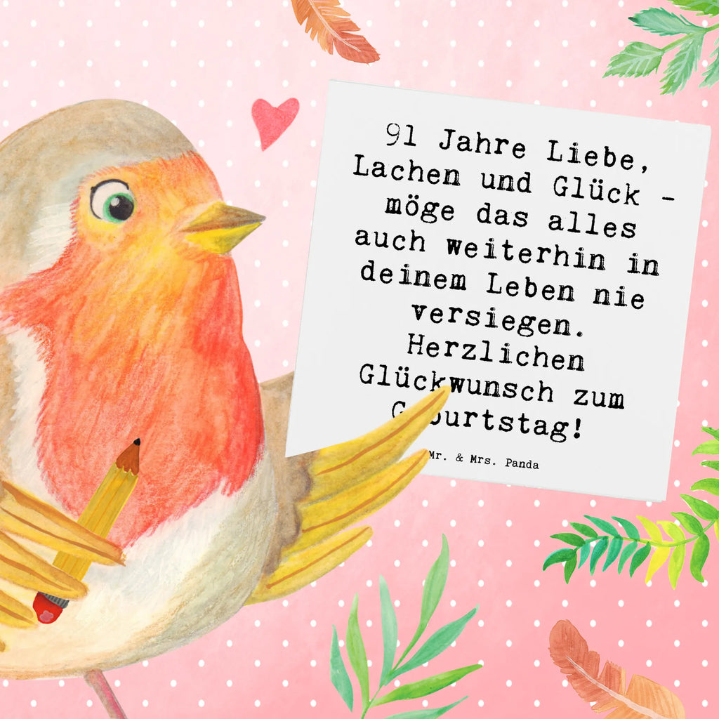 Deluxe Karte Spruch 91. Geburtstag Hochzeitskarte, Geburtstagskarte, Karte, Einladungskarte, Hochwertige Klappkarte, Klappkarte, Hochwertige Grußkarte, Glückwunschkarte, Grußkarte, Geburtstag, Geburtstagsgeschenk, Geschenk