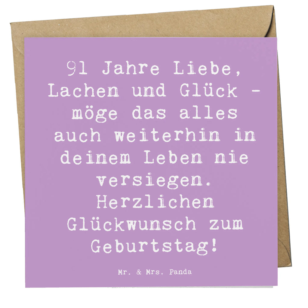 Deluxe Karte Spruch 91. Geburtstag Hochzeitskarte, Geburtstagskarte, Karte, Einladungskarte, Hochwertige Klappkarte, Klappkarte, Hochwertige Grußkarte, Glückwunschkarte, Grußkarte, Geburtstag, Geburtstagsgeschenk, Geschenk