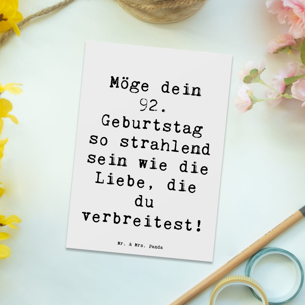 Postkarte Spruch 92. Geburtstag Strahlen Postkarte, Einladung Geburtstag, Einladung, Einladungskarte, Dankeskarte, Ansichtskarte, Ansichtskarten, Karte, Geburtstagskarte, Geschenkkarte, Einladungskarten Geburtstag, Grußkarte, Geburtstag, Geburtstagsgeschenk, Geschenk