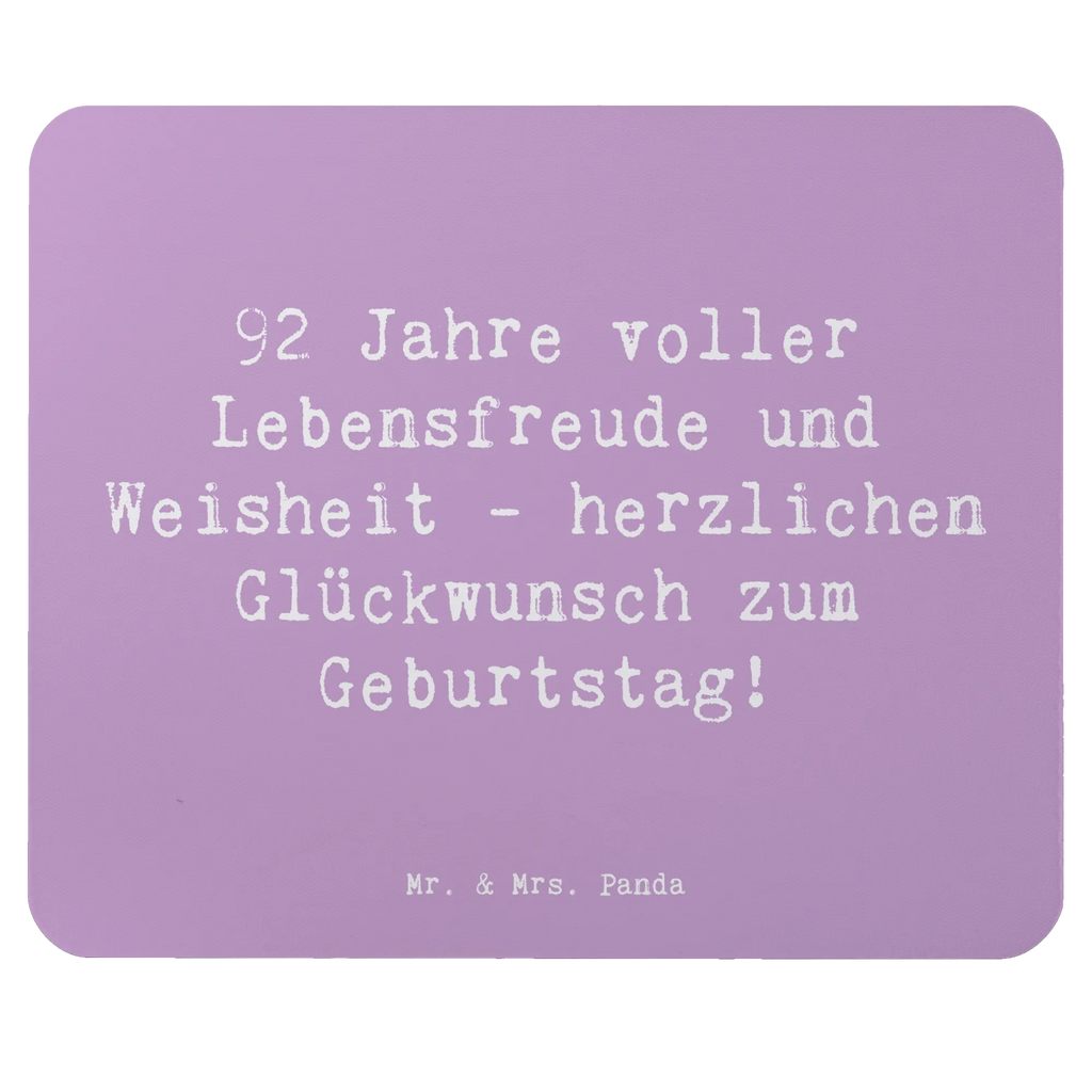Mauspad Spruch 92. Geburtstag Mausunterlage, Einzigartiges Mauspad, Mauspad, Mousepad, Büroausstattung, Computer zubehör, PC Zubehör, Arbeitszimmer, Designer Mauspad, Mauspad Büro, Geburtstag, Geburtstagsgeschenk, Geschenk