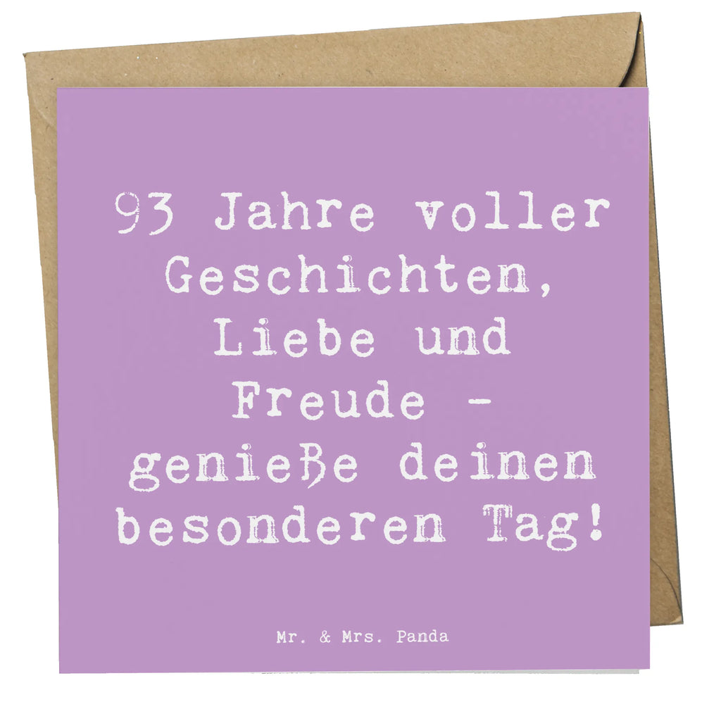 Deluxe Karte Spruch 93. Geburtstag Freude Klappkarte, Geburtstagskarte, Hochzeitskarte, Hochwertige Grußkarte, Einladungskarte, Glückwunschkarte, Grußkarte, Karte, Hochwertige Klappkarte, Geburtstag, Geburtstagsgeschenk, Geschenk