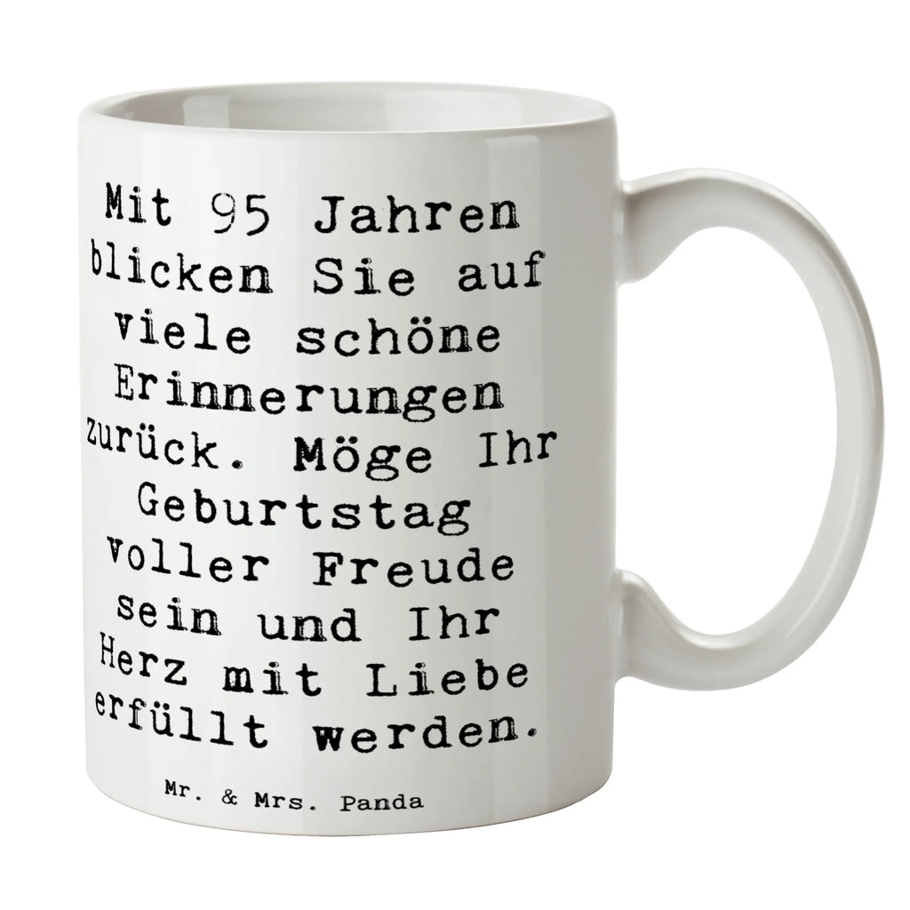 Tasse Spruch 95. Geburtstag Erinnerungen Keramiktasse, Bürotasse, Geschenktasse, Porzellantasse, Tasse mit Motiven, Tasse mit Zitaten, Teetasse, Kaffeetasse, Tasse, Geburtstag, Geburtstagsgeschenk, Geschenk
