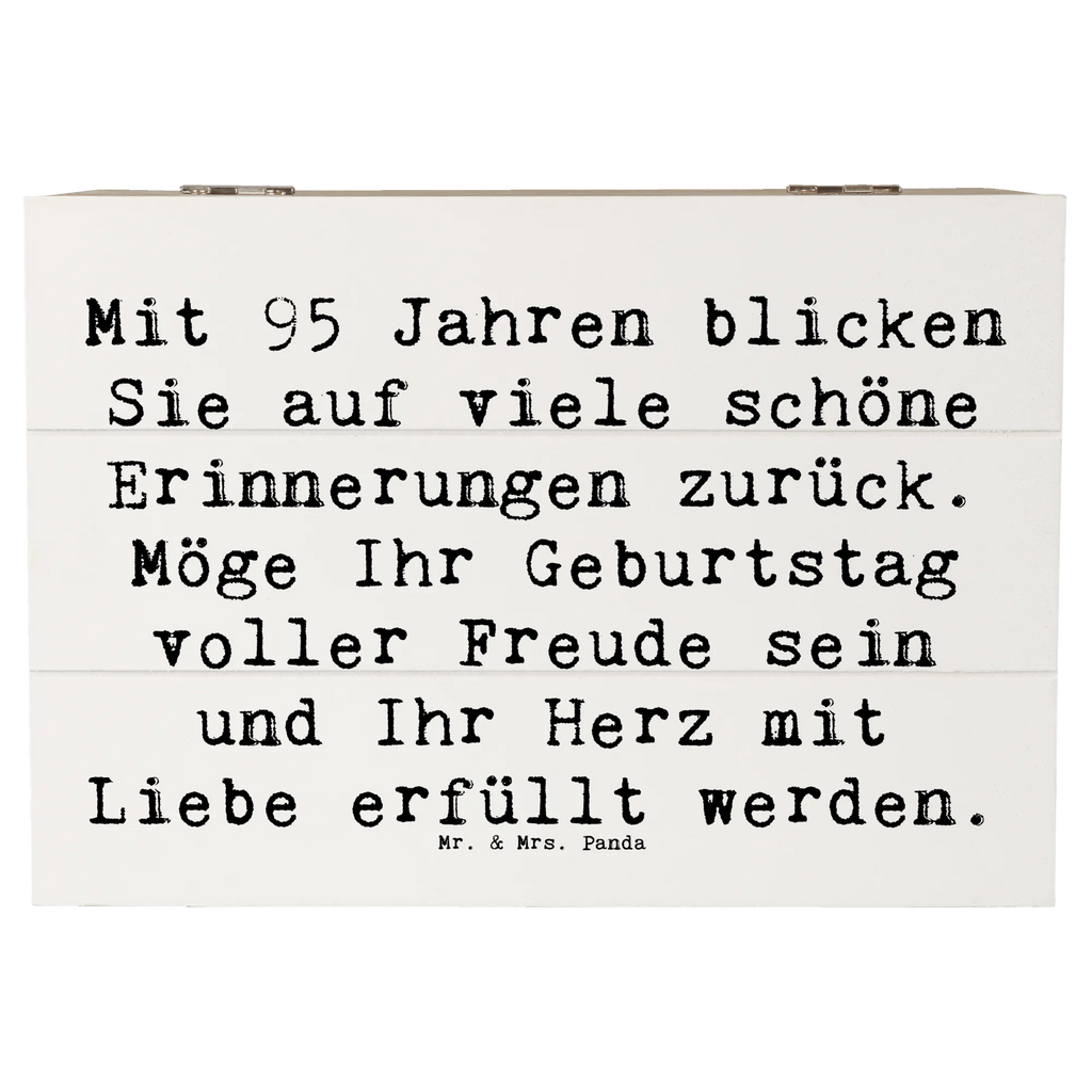 Wooden chest Saying Mit 95 Jahren blicken Sie auf viele schöne Erinnerungen zurück. Möge Ihr Geburtstag voller Freude sein und Ihr Herz mit Liebe erfüllt werden. Geschenkbox, Kiste, Erinnerungsbox, Geschenkdose, XXL, Truhe, Holzkiste, Aufbewahrungsbox, Erinnerungskiste, Schatzkiste, Schatulle, Dekokiste, Geburtstag, Geburtstagsgeschenk, Geschenk