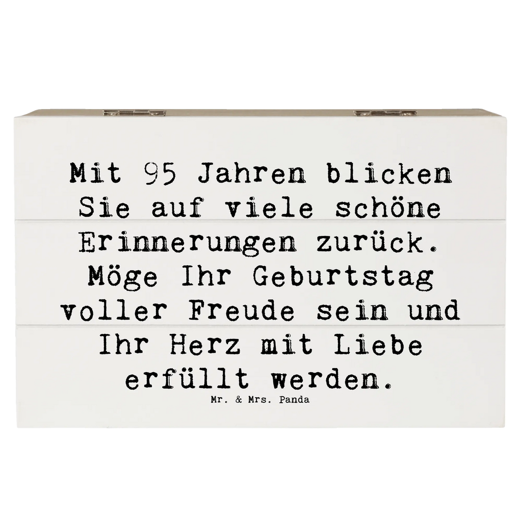 Wooden chest Saying Mit 95 Jahren blicken Sie auf viele schöne Erinnerungen zurück. Möge Ihr Geburtstag voller Freude sein und Ihr Herz mit Liebe erfüllt werden. Geschenkbox, Kiste, Erinnerungsbox, Geschenkdose, XXL, Truhe, Holzkiste, Aufbewahrungsbox, Erinnerungskiste, Schatzkiste, Schatulle, Dekokiste, Geburtstag, Geburtstagsgeschenk, Geschenk