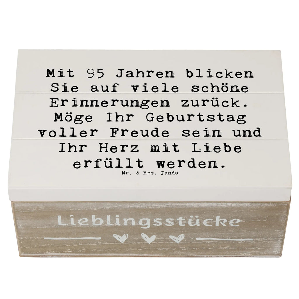 Wooden chest Saying Mit 95 Jahren blicken Sie auf viele schöne Erinnerungen zurück. Möge Ihr Geburtstag voller Freude sein und Ihr Herz mit Liebe erfüllt werden. Geschenkbox, Kiste, Erinnerungsbox, Geschenkdose, XXL, Truhe, Holzkiste, Aufbewahrungsbox, Erinnerungskiste, Schatzkiste, Schatulle, Dekokiste, Geburtstag, Geburtstagsgeschenk, Geschenk