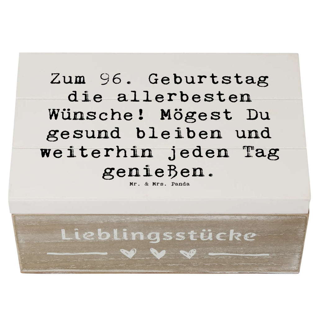 Holzkiste Spruch 96. Geburtstag Schatulle, Geschenkbox, Kiste, Aufbewahrungsbox, Geschenkdose, Holzkiste, Schatzkiste, Truhe, Erinnerungskiste, Dekokiste, Erinnerungsbox, XXL, Geburtstag, Geburtstagsgeschenk, Geschenk