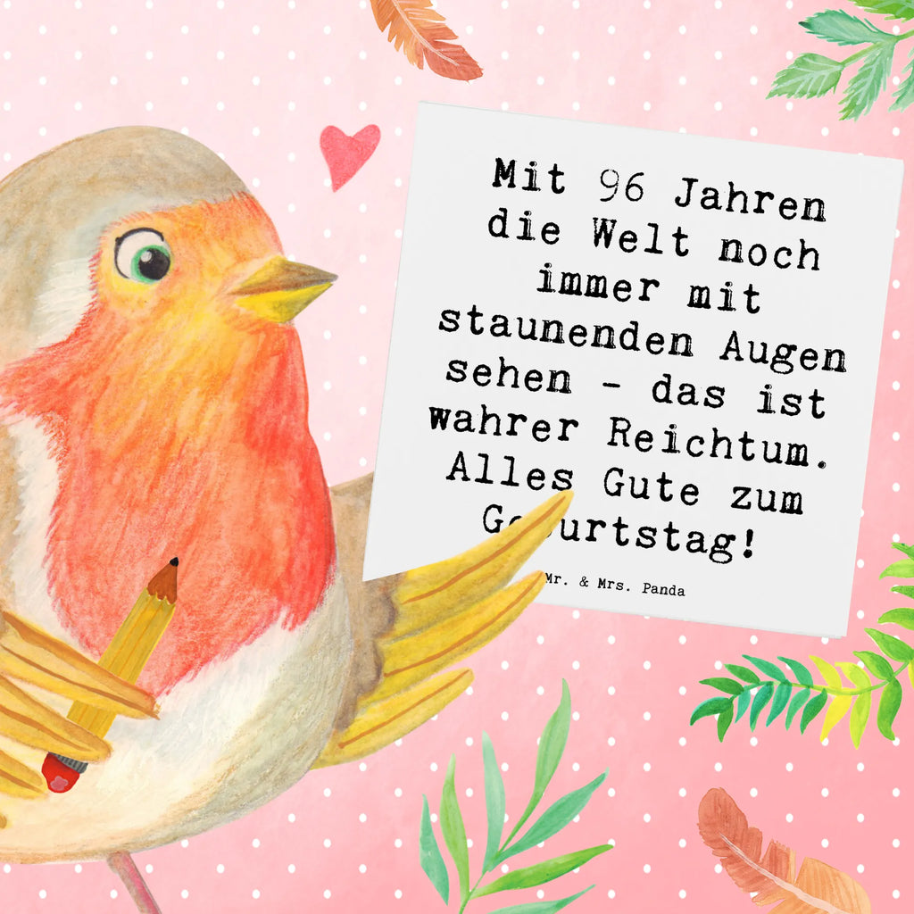 Deluxe Karte Spruch 96. Geburtstag Freude Hochwertige Grußkarte, Karte, Glückwunschkarte, Einladungskarte, Hochzeitskarte, Grußkarte, Hochwertige Klappkarte, Klappkarte, Geburtstagskarte, Geburtstag, Geburtstagsgeschenk, Geschenk