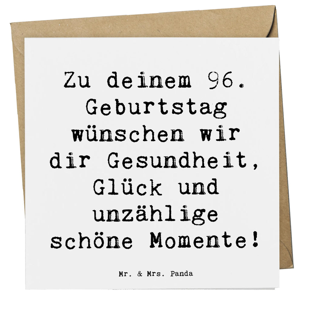 Deluxe Karte Spruch 96. Geburtstag Einladungskarte, Klappkarte, Hochzeitskarte, Hochwertige Klappkarte, Geburtstagskarte, Karte, Hochwertige Grußkarte, Glückwunschkarte, Grußkarte, Geburtstag, Geburtstagsgeschenk, Geschenk